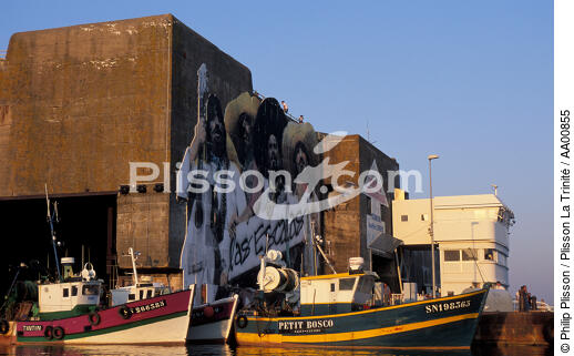 Bateaux de pêche à quai. - © Philip Plisson / Plisson La Trinité / AA00855 - Nos reportages photos - Loire Atlantique