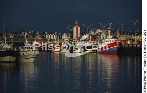 Bateaux de pêche dans le port du Guilvinec. - © Philip Plisson / Plisson La Trinité / AA01071 - Nos reportages photos - Finistère