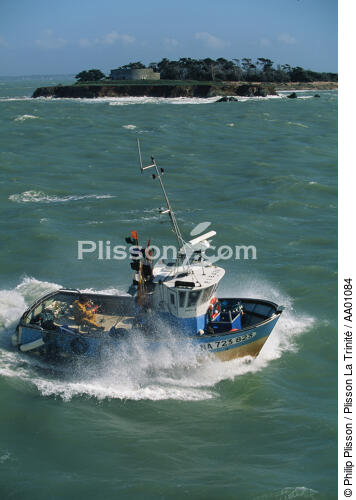 Pêche sur un caseyeur. - © Philip Plisson / Plisson La Trinité / AA01084 - Nos reportages photos - Ciel