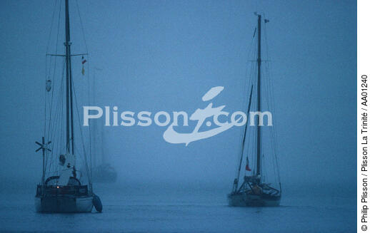 Voilier au mouillage. - © Philip Plisson / Plisson La Trinité / AA01240 - Nos reportages photos - Mouillage