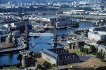 Pont de la Recouvrance, musée de la Marine Nationale et le château de Brest. © Philip Plisson / Plisson La Trinité / AA01644 - Nos reportages photos - Marine nationale