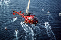 Hélicoptère de la sécurité civile. © Philip Plisson / Plisson La Trinité / AA01760 - Photo Galleries - Regatta