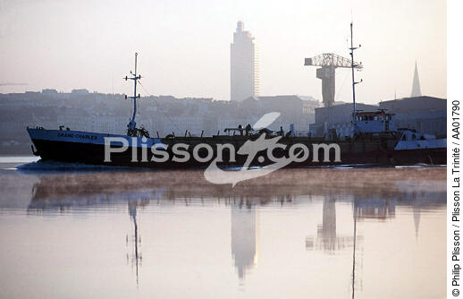 Cargo sur la Loire. - © Philip Plisson / Plisson La Trinité / AA01790 - Photo Galleries - Reflection