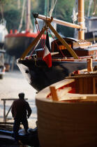 Le chantier du Guip à l'Ile aux Moines. © Philip Plisson / Plisson La Trinité / AA01824 - Photo Galleries - Shipyard