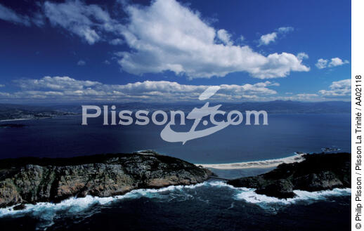Paysage des îles Cies. - © Philip Plisson / Plisson La Trinité / AA02118 - Nos reportages photos - Galice