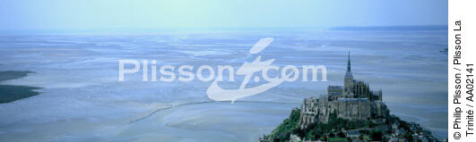 Mont-Saint-Michel à marée basse. - © Philip Plisson / Plisson La Trinité / AA02141 - Photo Galleries - Normandie
