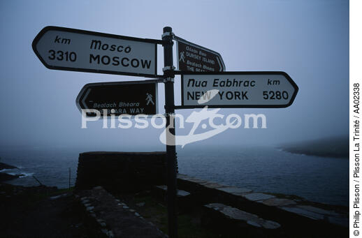 Panneau en Irlande. - © Philip Plisson / Plisson La Trinité / AA02338 - Photo Galleries - Foreign country