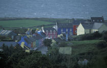 Maisons colorées du village d'Eyeries. © Philip Plisson / Plisson La Trinité / AA02354 - Nos reportages photos - Irlande, l'île verte