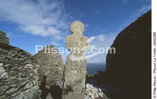 Skellig Michael en Irlande. - © Philip Plisson / Plisson La Trinité / AA02388 - Nos reportages photos - Monument religieux