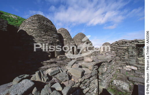 Skellig Michael en Irlande. - © Philip Plisson / Plisson La Trinité / AA02396 - Nos reportages photos - Ile [Irl]