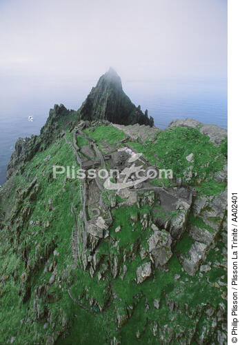 Skellig Michael en Irlande. - © Philip Plisson / Plisson La Trinité / AA02401 - Nos reportages photos - Pays étranger