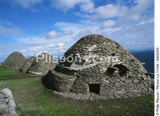 Skellig Michael en Irlande. - © Philip Plisson / Plisson La Trinité / AA02404 - Nos reportages photos - Skellig Michael