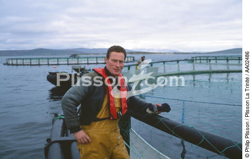 Pêcheur Irlandais. - © Philip Plisson / Plisson La Trinité / AA02486 - Nos reportages photos - Pisciculture