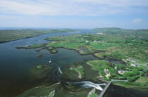 Vue aérienne de Clifden. © Philip Plisson / Plisson La Trinité / AA02511 - Nos reportages photos - Irlande, l'île verte