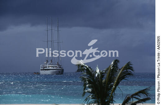 Le Ponant au mouillage - © Philip Plisson / Plisson La Trinité / AA02905 - Photo Galleries - Cruise