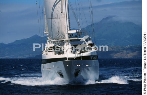 Le Ponant vue de face - © Philip Plisson / Plisson La Trinité / AA02911 - Nos reportages photos - Transport maritime