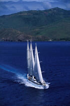 Le Ponant aux Antilles © Philip Plisson / Plisson La Trinité / AA02913 - Photo Galleries - Big Cruises