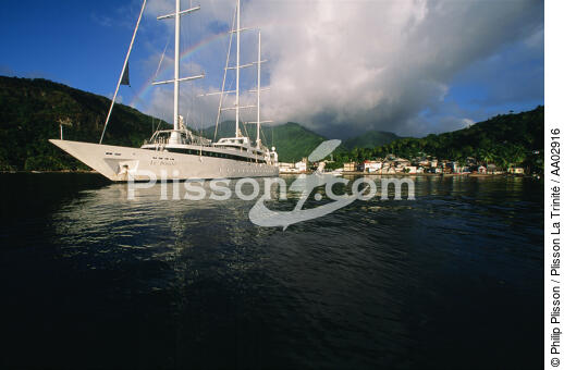 Le Ponant à Sainte-Lucie - © Philip Plisson / Plisson La Trinité / AA02916 - Photo Galleries - Saint Lucia