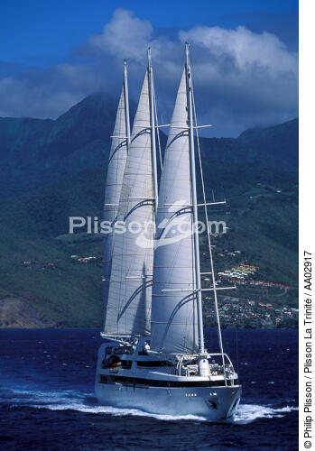 Le Ponant sous voiles - © Philip Plisson / Plisson La Trinité / AA02917 - Nos reportages photos - Antilles [Les]