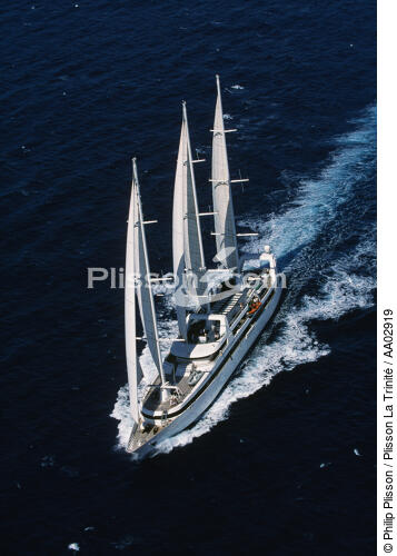 Le Ponant vue du ciel - © Philip Plisson / Plisson La Trinité / AA02919 - Photo Galleries - Maritime transport