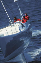 Equipage à bord de Explorer © Philip Plisson / Plisson La Trinité / AA03074 - Photo Galleries - Ocean racing catamaran
