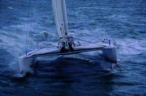 Code One de face © Philip Plisson / Plisson La Trinité / AA03104 - Photo Galleries - Ocean racing catamaran