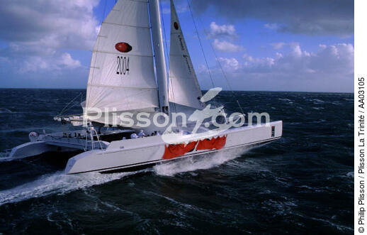Code One en route pour The Race - © Philip Plisson / Plisson La Trinité / AA03105 - Nos reportages photos - Catamaran de course