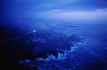 Créac'h de nuit © Philip Plisson / Plisson La Trinité / AA03271 - Nos reportages photos - Signalisation maritime