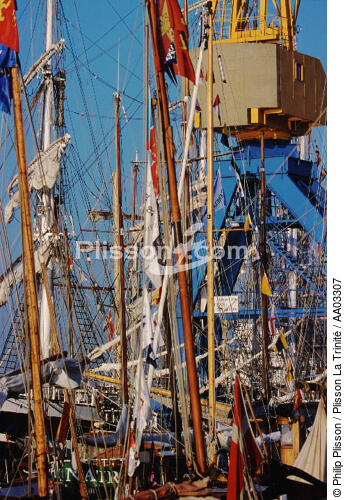 Des mâts, oui mais des mâts en bois. - © Philip Plisson / Plisson La Trinité / AA03307 - Photo Galleries - The major maritime celebrations in Brest