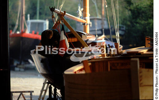 Chantiers du Guip ssur l'île aux Moines. - © Philip Plisson / Plisson La Trinité / AA03464 - Photo Galleries - Shipyards