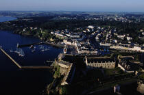Vue aérienne de la citadelle et du port de Belle-île. © Philip Plisson / Plisson La Trinité / AA03852 - Photo Galleries - Palais [The]
