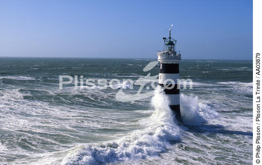 Waves on the Banche. - © Philip Plisson / Plisson La Trinité / AA03879 - Photo Galleries - Lighthouse [44]