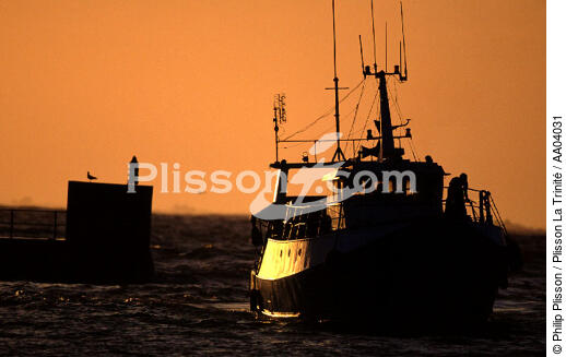 Retour de pêche au petit matin - © Philip Plisson / Plisson La Trinité / AA04031 - Photo Galleries - Trawler