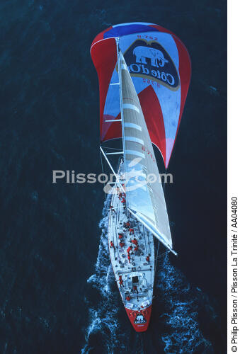 Côte d'Or sous spi. - © Philip Plisson / Plisson La Trinité / AA04080 - Photo Galleries - Maxi-monohull Racing Yacht
