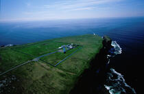 Vue aérienne du phare de Loop Head, en Irlande. © Philip Plisson / Plisson La Trinité / AA04757 - Photo Galleries - Ireland