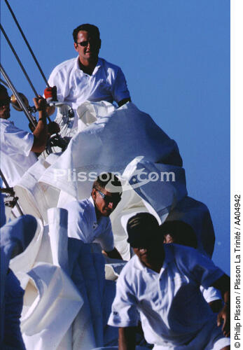 L'equipage. - © Philip Plisson / Plisson La Trinité / AA04942 - Photo Galleries - Three-masted schooner
