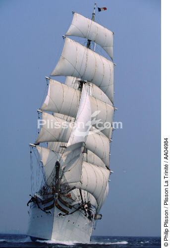 Le Statsraad Lehmkuhl : trois-mâts barque. - © Philip Plisson / Plisson La Trinité / AA04984 - Nos reportages photos - Grand voilier