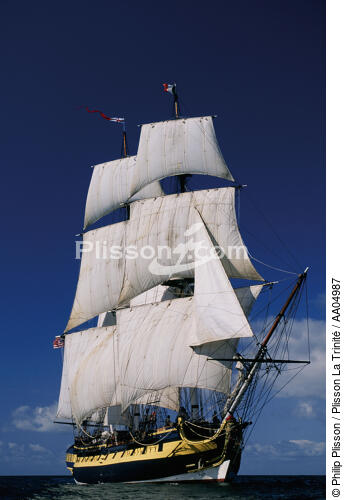 Le trois-mâts barque frégate : HMS Rose - © Philip Plisson / Plisson La Trinité / AA04987 - Photo Galleries - Three-masted frigate