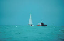 Voilier en difficulté. © Philip Plisson / Plisson La Trinité / AA05045 - Photo Galleries - Lifesaving at sea