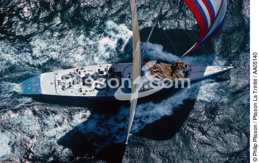 Stars & Stripes. - © Philip Plisson / Plisson La Trinité / AA05140 - Nos reportages photos - Freemantle 1987