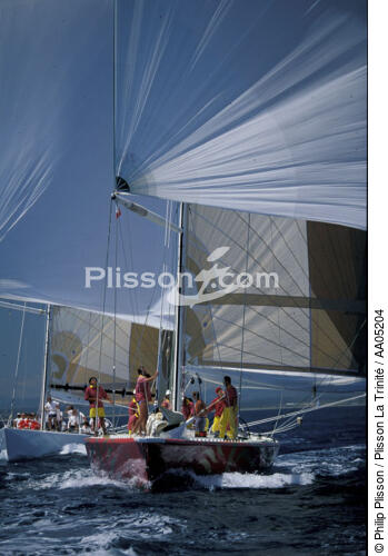 Bord à bord pendant la Coupe de l'America. - © Philip Plisson / Plisson La Trinité / AA05204 - Photo Galleries - Sails