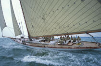 Cambria dans le Solent. © Philip Plisson / Plisson La Trinité / AA05588 - Photo Galleries - Classic Yachting
