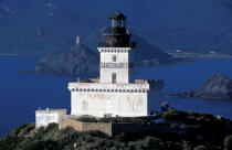 Le phare des îles Sanguinaires. © Philip Plisson / Plisson La Trinité / AA06370 - Nos reportages photos - Ile [Corse]