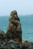 Sculpture à Rothéneuf. © Philip Plisson / Plisson La Trinité / AA07081 - Photo Galleries - Emerald Coast [The]