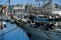 La cutty Sark à Saint-Malo. © Philip Plisson / Plisson La Trinité / AA07092 - Nos reportages photos - Grand voilier