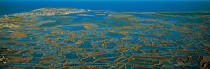 Les marais salants de Guérande et Le Croisic au fond. © Philip Plisson / Plisson La Trinité / AA07124 - Photo Galleries - Marshland