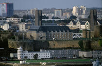 Brest et le pont de Recouvrance. © Philip Plisson / Plisson La Trinité / AA07290 - Nos reportages photos - Philip Plisson