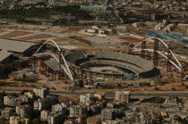 Stade en construction. © Philip Plisson / Plisson La Trinité / AA07859 - Nos reportages photos - Grèce
