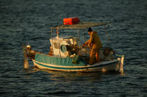 Pêche cotière sur les côtes grecques. © Philip Plisson / Plisson La Trinité / AA07878 - Nos reportages photos - Philip Plisson