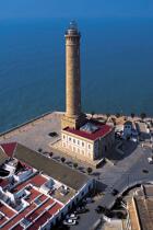 Le phare de Chipiona. © Philip Plisson / Plisson La Trinité / AA08083 - Photo Galleries - Lighthouse [Andalusia]